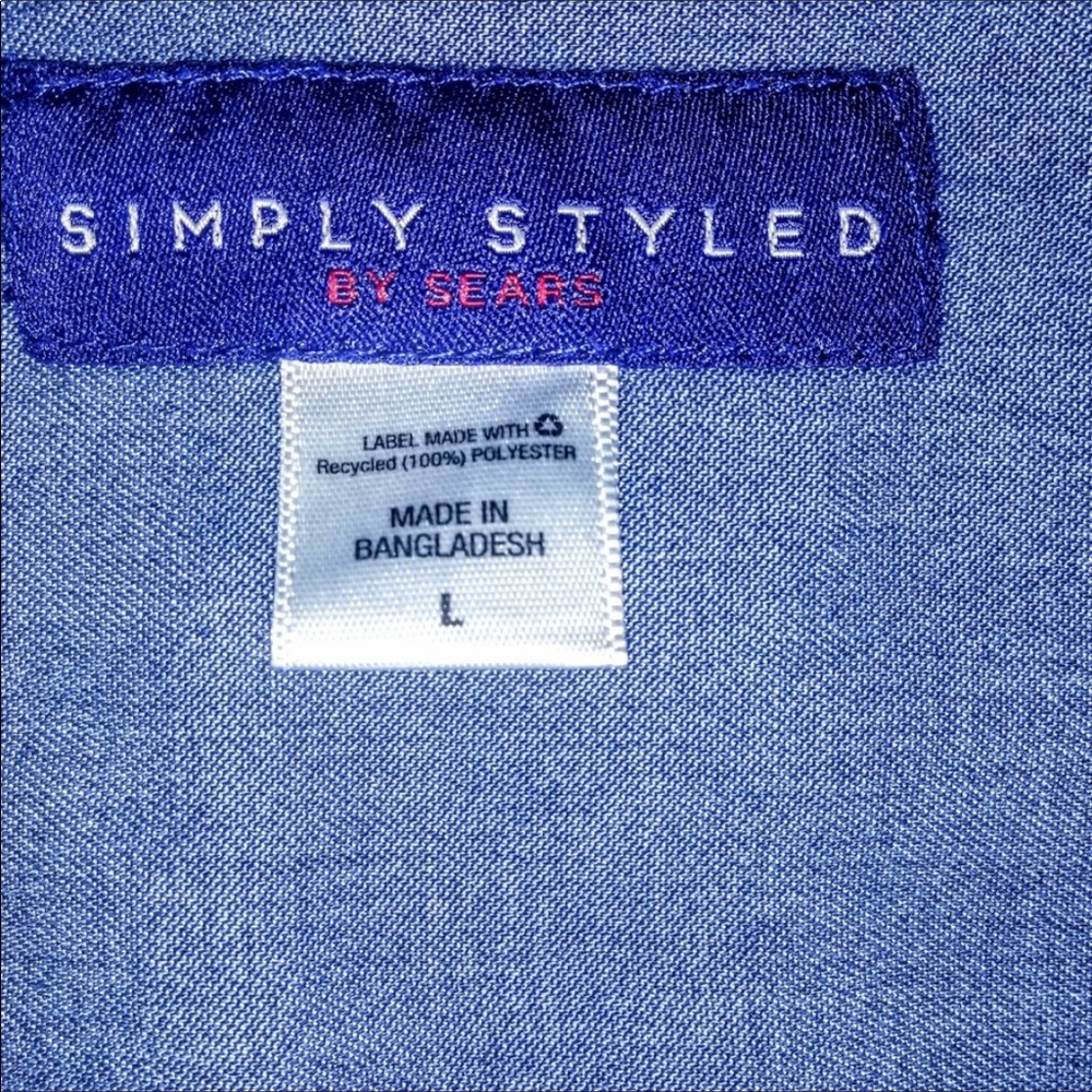 Chambray Button Front Drawstring Shirtdress - image 4